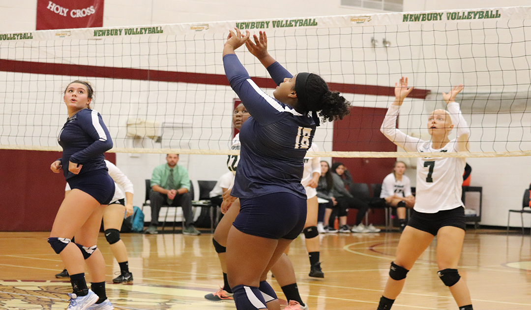 Women's Volleyball Is Nearly Perfect In Their First Win Against Pine Manor, 3-0
