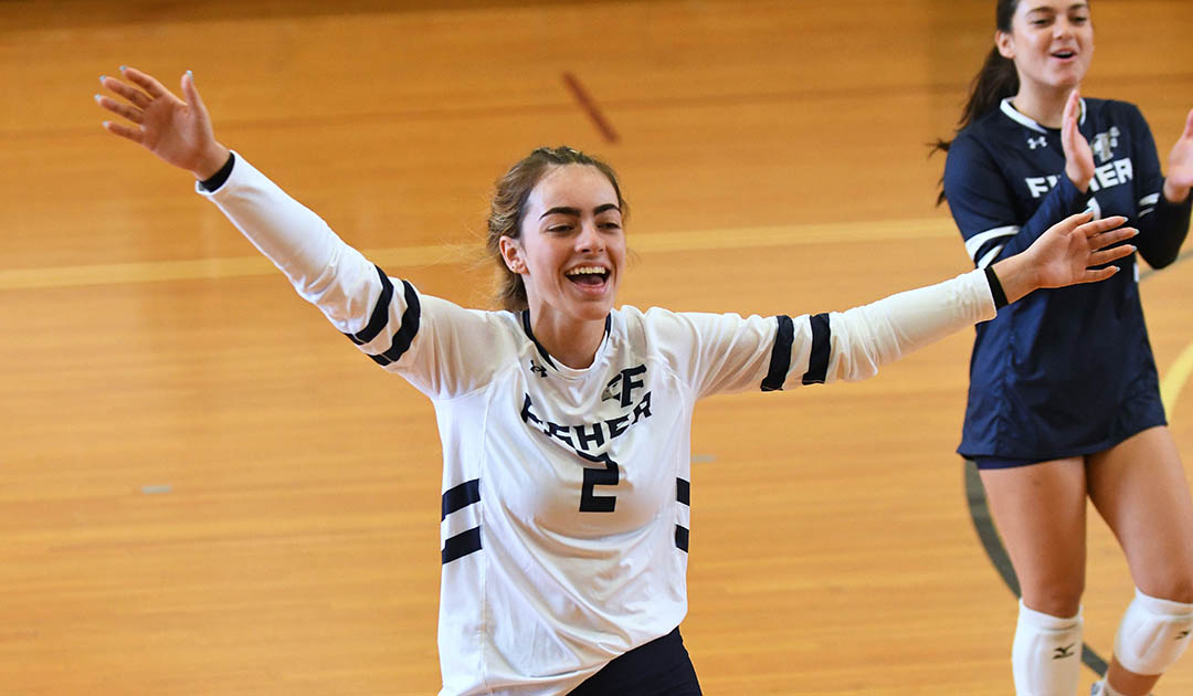 Women's Volleyball: Falcons earn straight-set win over Lesley